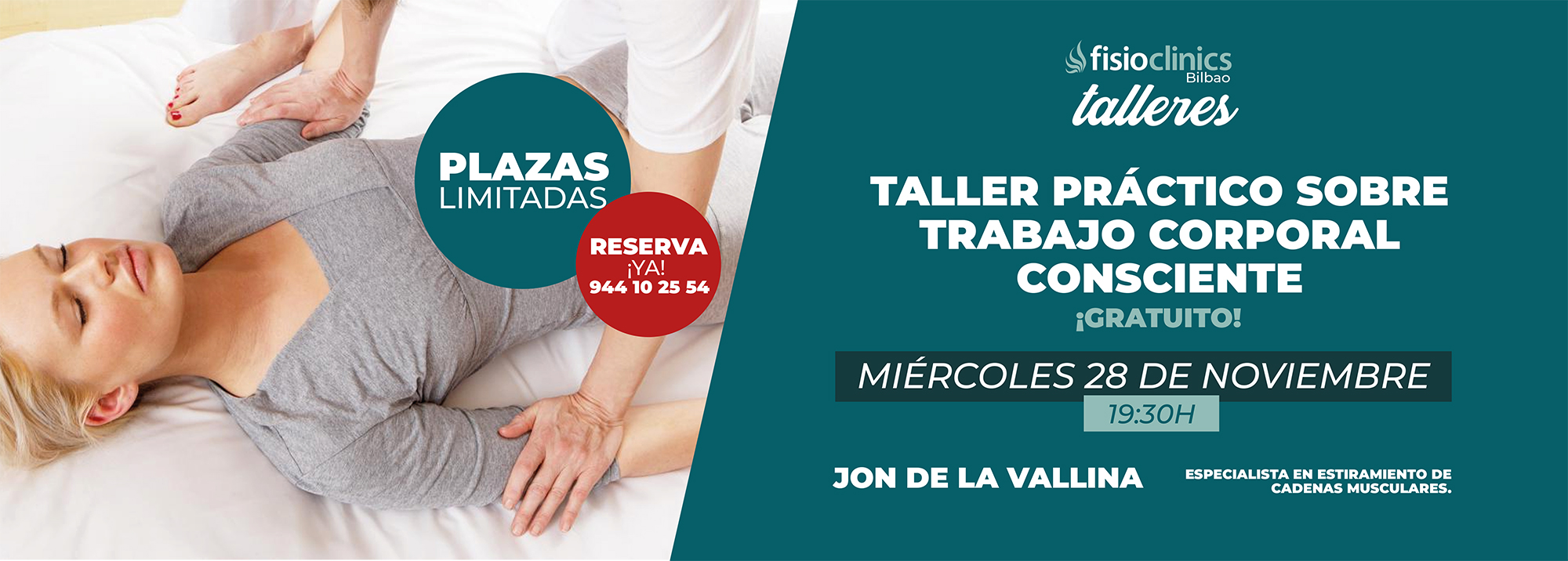 taller gratuito de trabajo corporal consciente jon de la vallina clase grupal bilbao bizkaia